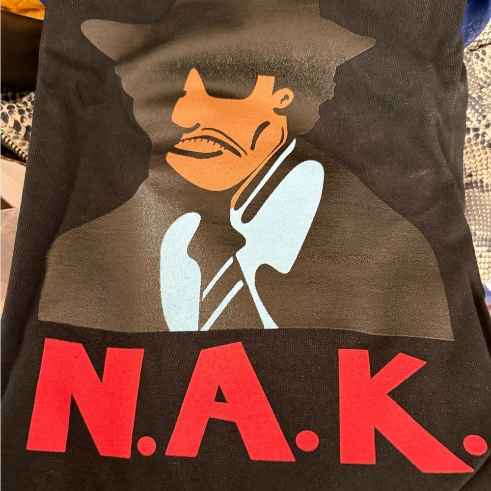 Naked & Famous Denim Black Tee with Graphic Print